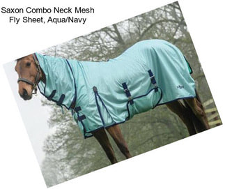 Saxon Combo Neck Mesh Fly Sheet, Aqua/Navy