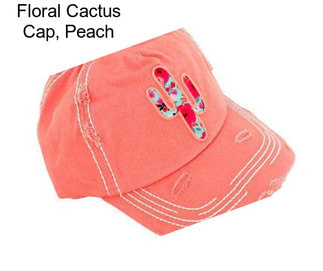 Floral Cactus Cap, Peach