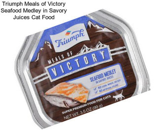 Triumph Meals of Victory Seafood Medley in Savory Juices Cat Food