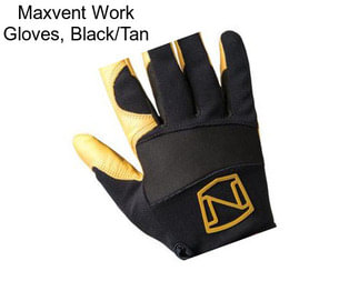 Maxvent Work Gloves, Black/Tan