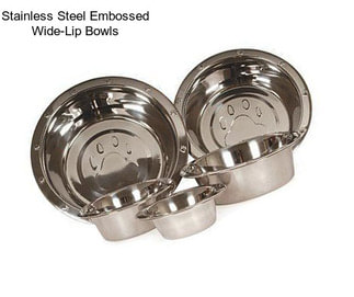 Stainless Steel Embossed Wide-Lip Bowls