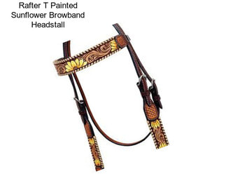 Rafter T Painted Sunflower Browband Headstall