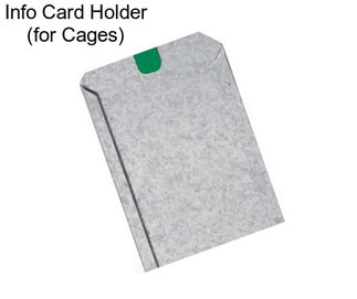 Info Card Holder (for Cages)