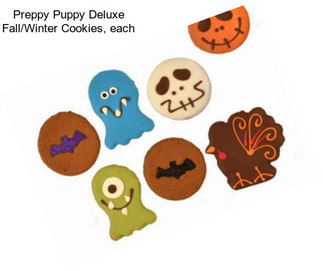 Preppy Puppy Deluxe Fall/Winter Cookies, each