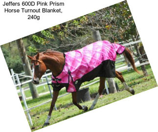 Jeffers 600D Pink Prism Horse Turnout Blanket, 240g
