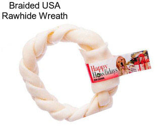 Braided USA Rawhide Wreath