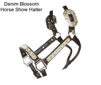 Denim Blossom Horse Show Halter