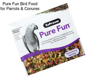 Pure Fun Bird Food for Parrots & Conures