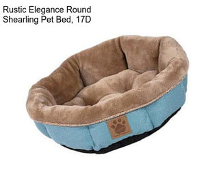 Rustic Elegance Round Shearling Pet Bed, 17\