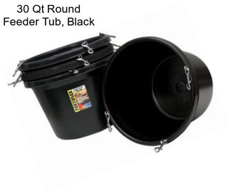 30 Qt Round Feeder Tub, Black