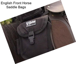 English Front Horse Saddle Bags