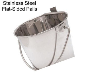 Stainless Steel Flat-Sided Pails