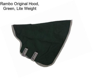 Rambo Original Hood, Green, Lite Weight