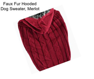 Faux Fur Hooded Dog Sweater, Merlot