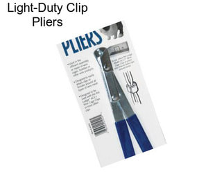Light-Duty Clip Pliers