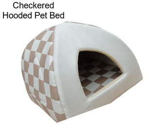 Checkered Hooded Pet Bed