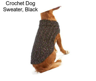 Crochet Dog Sweater, Black