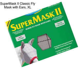 SuperMask II Classic Fly Mask with Ears, XL