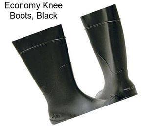 Economy Knee Boots, Black