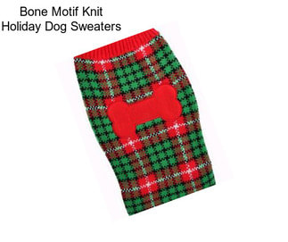 Bone Motif Knit Holiday Dog Sweaters