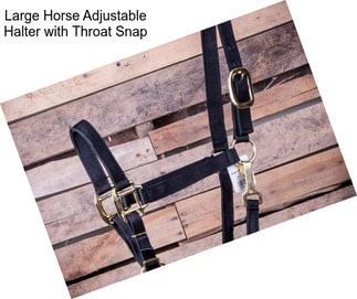 Large Horse Adjustable Halter with Throat Snap