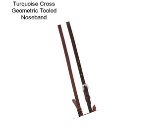 Turquoise Cross Geometric Tooled Noseband