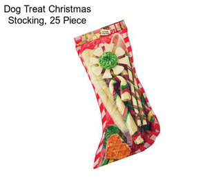 Dog Treat Christmas Stocking, 25 Piece