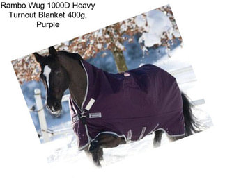 Rambo Wug 1000D Heavy Turnout Blanket 400g, Purple