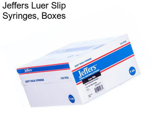 Jeffers Luer Slip Syringes, Boxes