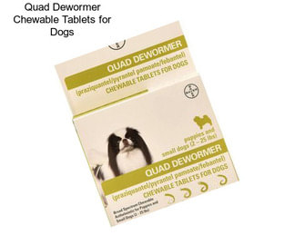 Quad Dewormer Chewable Tablets for Dogs