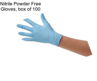 Nitrile Powder Free Gloves, box of 100