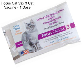Focus Cat Vax 3 Cat Vaccine - 1 Dose