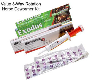 Value 3-Way Rotation Horse Dewormer Kit