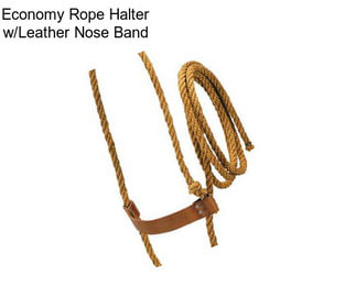 Economy Rope Halter w/Leather Nose Band