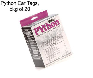 Python Ear Tags, pkg of 20