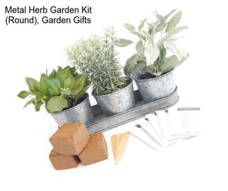 Metal Herb Garden Kit (Round), Garden Gifts