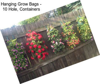 Hanging Grow Bags - 10 Hole, Containers