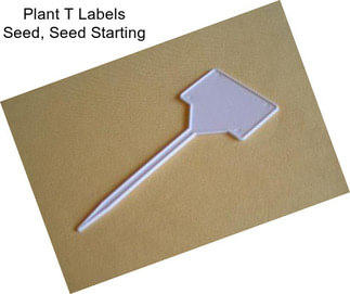 Plant T Labels Seed, Seed Starting