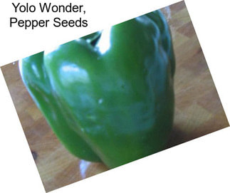 Yolo Wonder, Pepper Seeds