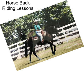 Horse Back Riding Lessons