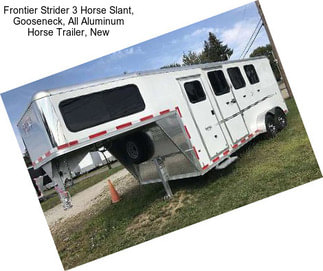 Frontier Strider 3 Horse Slant, Gooseneck, All Aluminum Horse Trailer, New