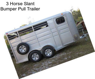 3 Horse Slant Bumper Pull Trailer