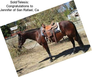 Sold/Telesis: Congratulations to Jennifer of San Rafael, Ca