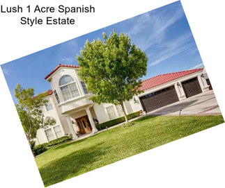 Lush 1 Acre Spanish Style Estate