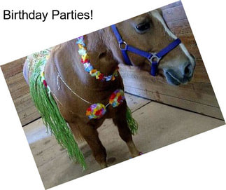 Birthday Parties!