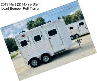 2013 Hart (2) Horse Slant Load Bumper Pull Trailer