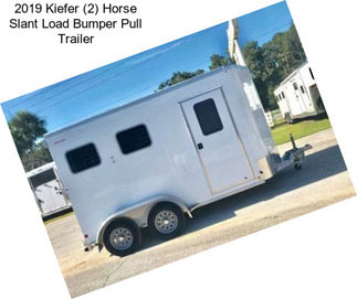 2019 Kiefer (2) Horse Slant Load Bumper Pull Trailer