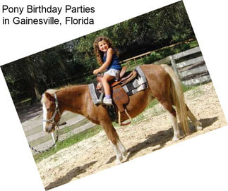 Pony Birthday Parties in Gainesville, Florida