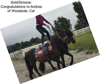 Sold/Simone: Congratulations to Andrea of Woodside, Ca!