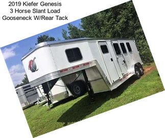 2019 Kiefer Genesis 3 Horse Slant Load Gooseneck W/Rear Tack